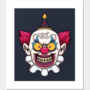 Evil Clown Face Posters and Art